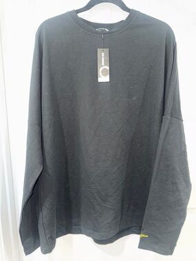 Raf Simons Black Long-Sleeve Crewneck Shirt